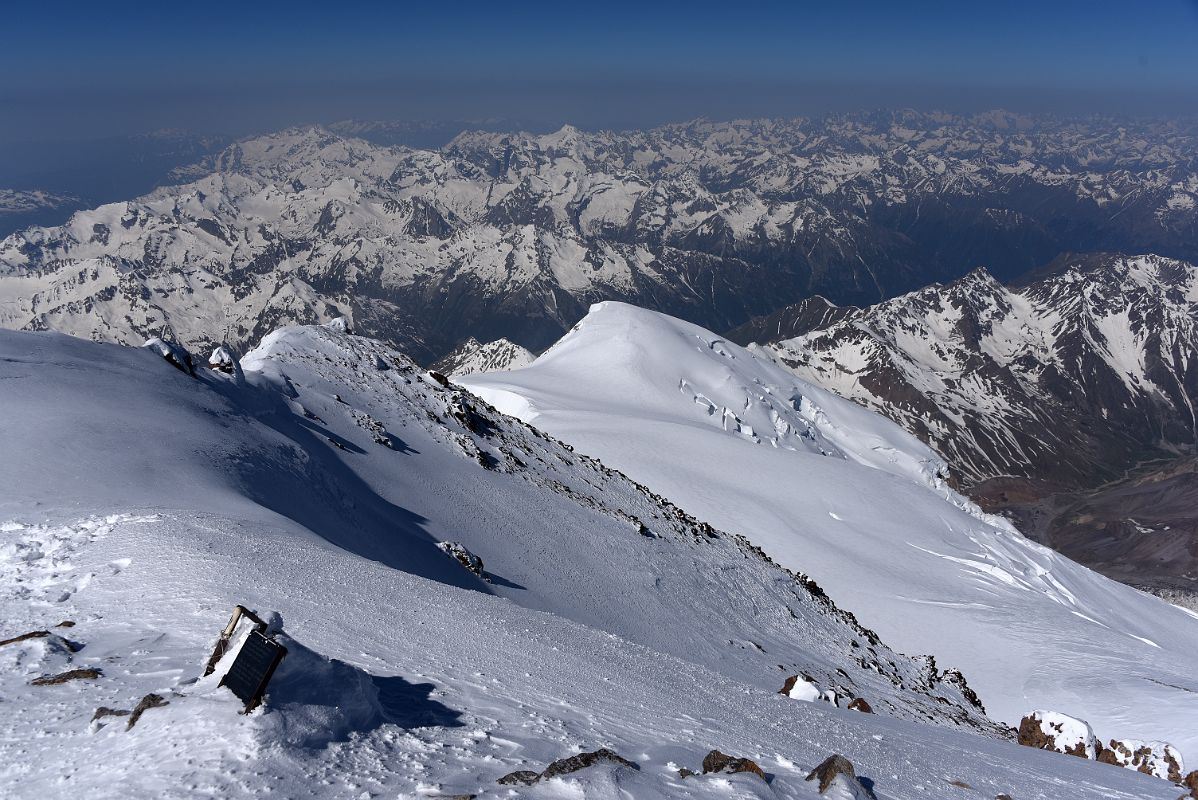 13F Mounts Gvandra And Gora Kukurtli-Kolbashi To The West From Mount Elbrus West Peak Summit 5642m
